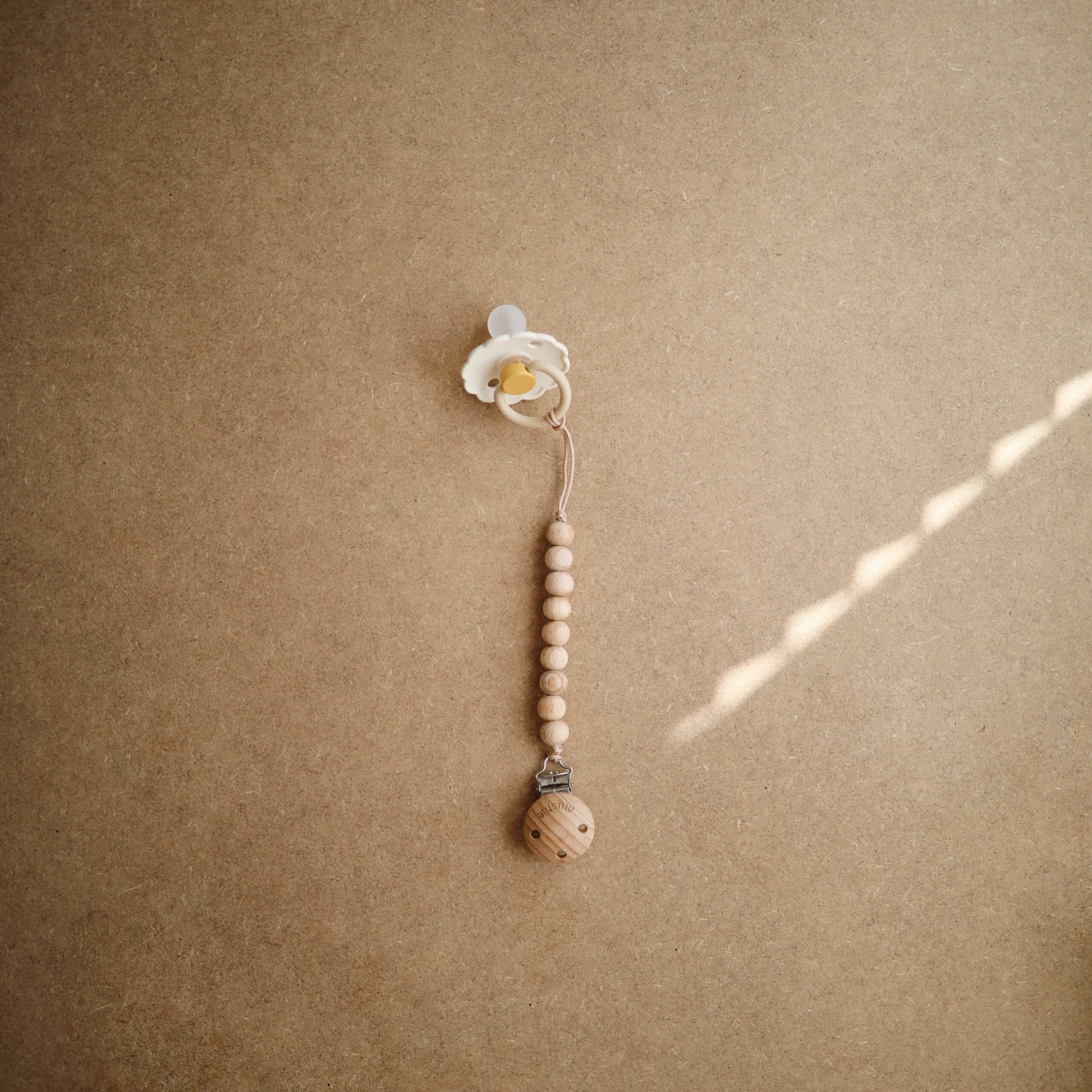 Mushie Dummy Ketting Halo, Blush - Afbeelding 4