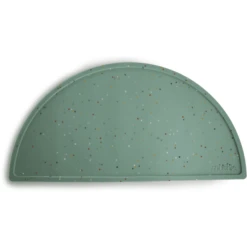 Mushie Placemat Silicone, Cambridge Blauw Confetti