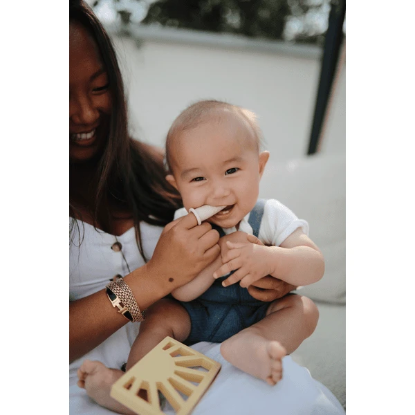 Mushie Vingertandenborstel Blush /Shifting Sand - Afbeelding 2