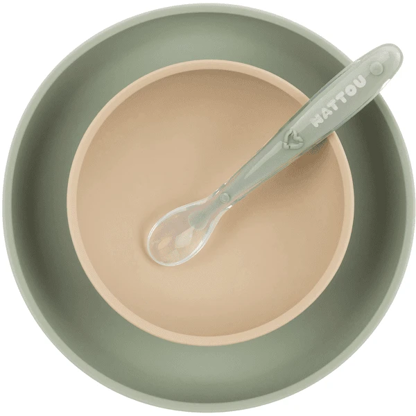 Nattou Eetset 3 Stuks Sand /Groen - Afbeelding 4