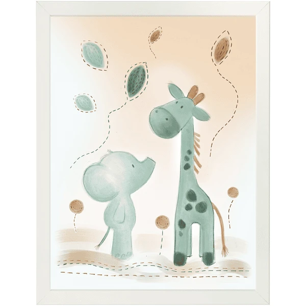 Nattou Luna En Axel Poster Met Lijst 40 X 30 Cm - Afbeelding 2