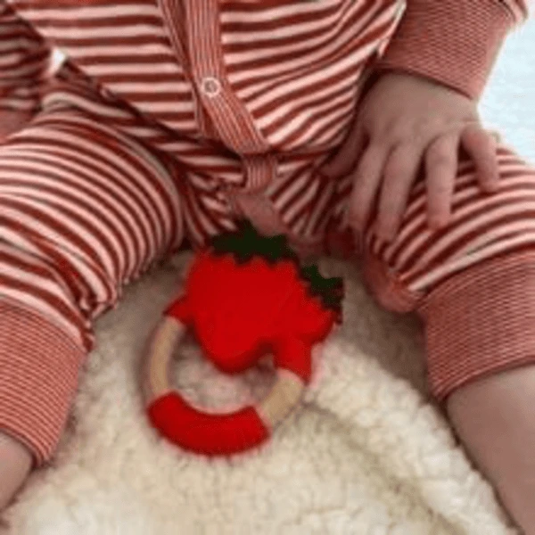 Nibbling Bijtring "Super Food" Aardbei - Afbeelding 2