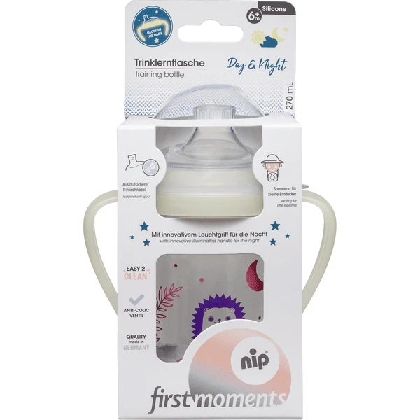 Nip ® Drinkfles First Moments Day & Night 270 Ml Egels Vanaf De Leeftijd Van 6 Maanden - Afbeelding 4