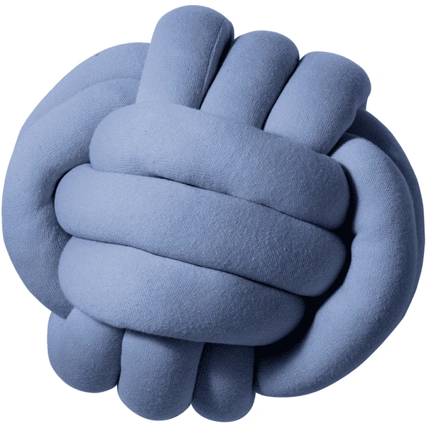 Nordic Coast Company Knot Kussen Jersey Blauw