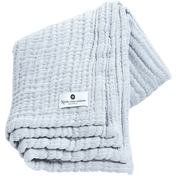 Nordic Coast Company Mousseline Deken Lichtblauw 90 X 120 Cm