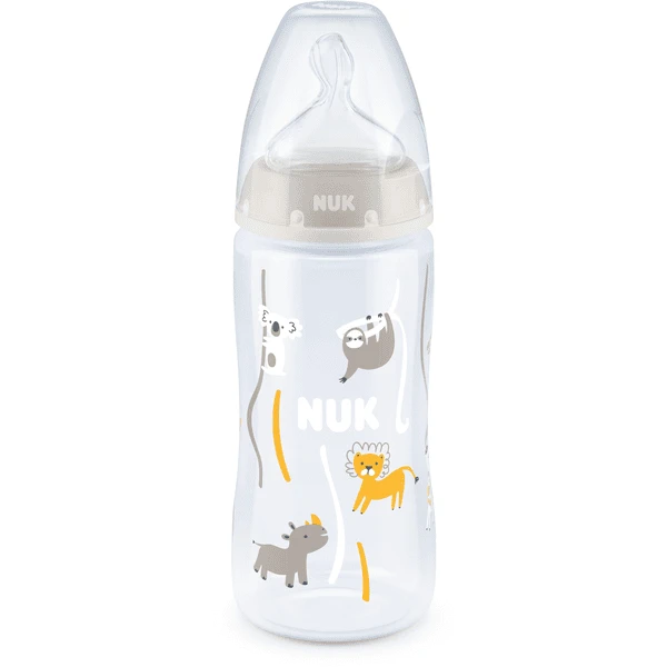 NUK Set Van 3 Flessen First Choice ⁺ Temperatuur Control , 300 Ml Roze/wit/beige - Afbeelding 2