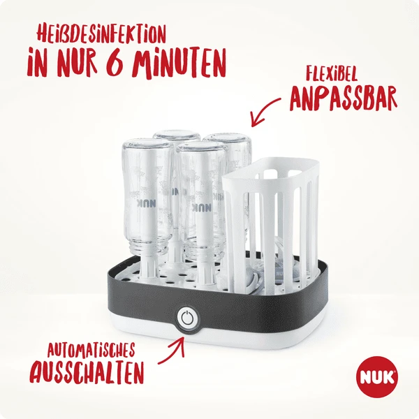 NUK Stoomsterilisatorset Vario Express Incl. First Choice + Gratis Flesje - Afbeelding 2