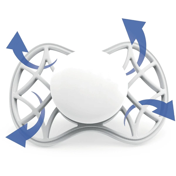 Nuvita Soother Symmetrische Speen Air. 55 Cool! Glow Met Stericover 0m+, Design S Price D Apple , 2 Stuks - Afbeelding 4