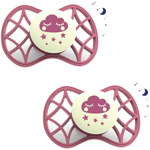 Nuvita Soother Symmetrische Speen Air. 55 Cool! Glow Met Stericover 0m+, Design S Price D Apple , 2 Stuks