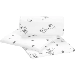 Odenwälder Molton Doekjes Animal Farm 3-delige 3-delige Antracietkleurige Doekjes 80 X 80 Cm