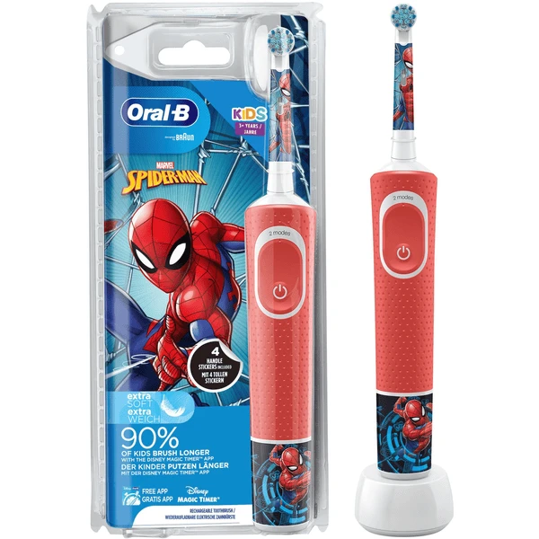Oral B Oral-B Elektrische Tandenborstel, Vitality 100 Kids, Spider Man - Afbeelding 3