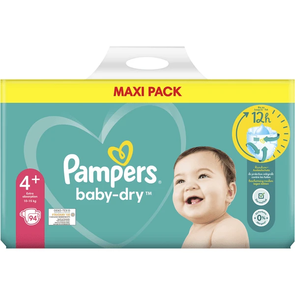 Pampers® Pampers Baby Dry, Gr.4+ Maxi Plus, 10-15kg, Maxi Pack (1x 94 Luiers) - Afbeelding 4
