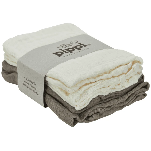 Pippi Mousseline Doeken 4-pack Cinder - Afbeelding 2