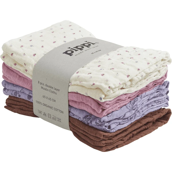 Pippi Washandjes 8-Pack Wisteria