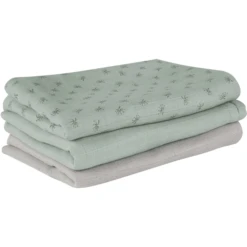 Roba Gaasluiers Set Van 3 Lil Planet Groen 80 X 80 Cm