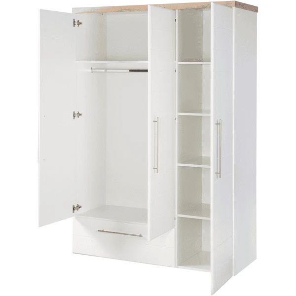 Roba Garderobekast Nele 3-deurs Wit - Afbeelding 2