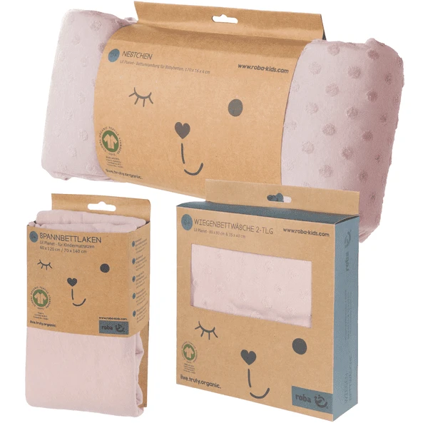 Roba Geschenkset BIO Jersey Slapen Small Lil Planet Roze - Afbeelding 5