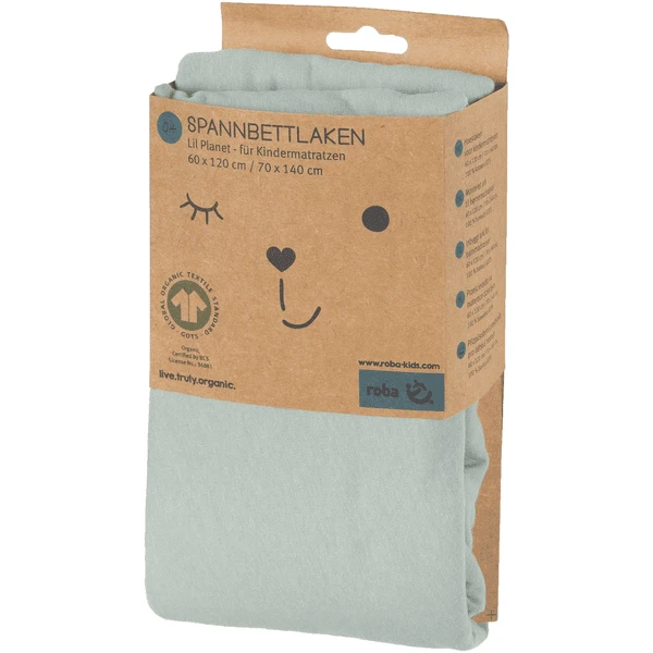 Roba Hoeslaken Jersey Lil Planet Frosty Green 70x140 Cm - Afbeelding 4
