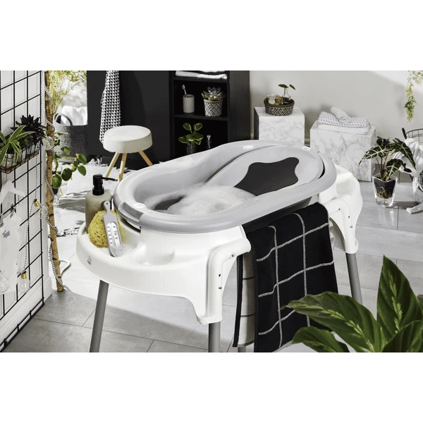 Rotho Baby Design Bad Station TOP Stone Grijs + Set Van 3 Gratis Washandjes - Afbeelding 4