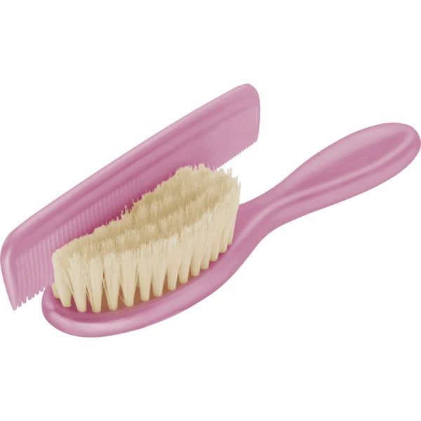 Rotho Baby Design Kam En Borstel Met Natuurlijke Borstelharen, Fantastisch Mauve - Afbeelding 2