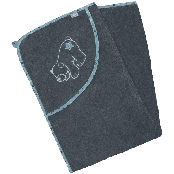 Sterntaler Badhanddoek 100 X 100 Cm Elia Ijzergrijs - Afbeelding 2