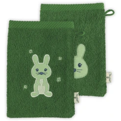 Sterntaler Washandschoenen Twin Pack Kinni Donkergroen