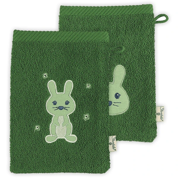 Sterntaler Washandschoenen Twin Pack Kinni Donkergroen