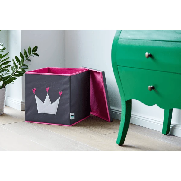 STORE !t Kroonkistje, Grijs Met Witte Kroon - Afbeelding 2