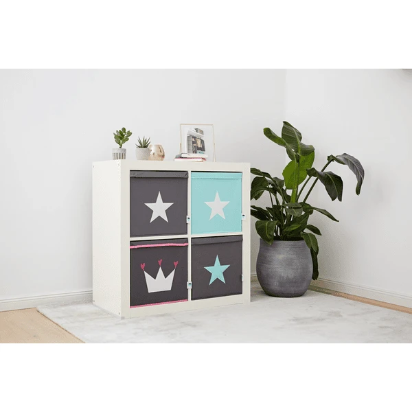 STORE !t Kroonkistje, Grijs Met Witte Kroon - Afbeelding 3