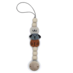 The Cotton Cloud Siliconen Fopspeen Ketting Dierenmix