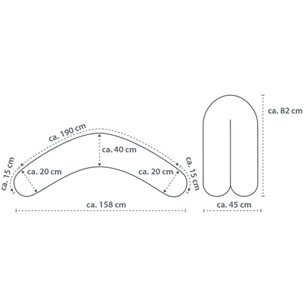THERALINE Hoes Voor Original Borstkussentje Misty Blue Fijngebreid - Afbeelding 4