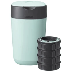 Tommee Tippee Twist & Click Advanced Luieremmer, Incl. 4 Cassettes Met Duurzaam, Antibacterieel Green Folie In Groen