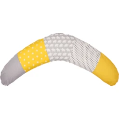 Ullenboom Patchwork Hoes Voor Voedingskussen Olifant Geel 190 X 38 Cm