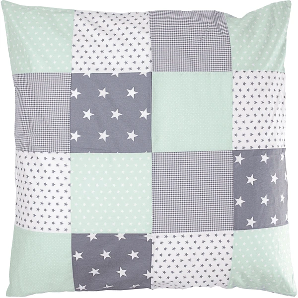 Ullenboom Patchwork Kussensloop 80 X 80 Cm Mint Grijs - Afbeelding 5