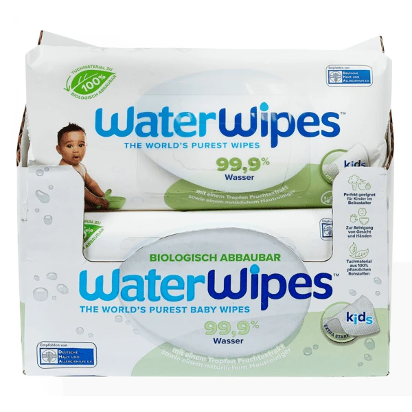 WaterWipes Babydoekjes, Kids, Biologisch Afbreekbaar, 12 X 60 Doekjes (720 Stuks - Afbeelding 3